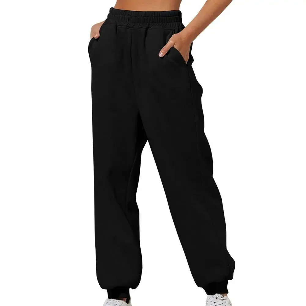 Soft Warm Women's Sweatpants: High Elastic Waist, Ankle-banded, Casual Loose Fit