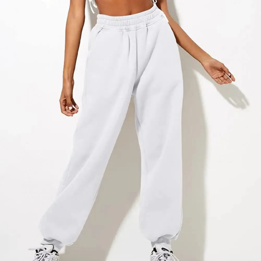 Soft Warm Women's Sweatpants: High Elastic Waist, Ankle-banded, Casual Loose Fit