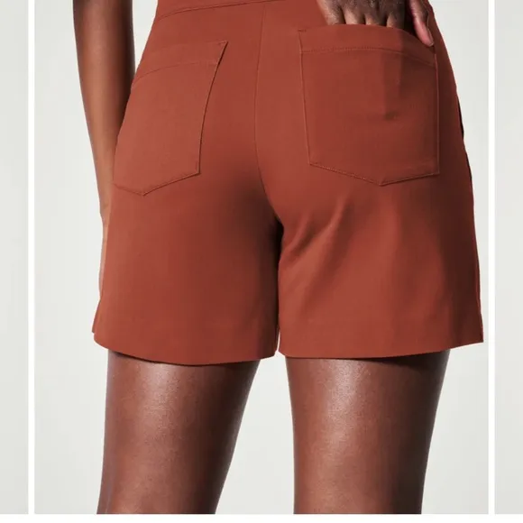 SPANX On The Go Polished 6” Bronze Glow Stretch High Rise Shorts Plus Size 3X