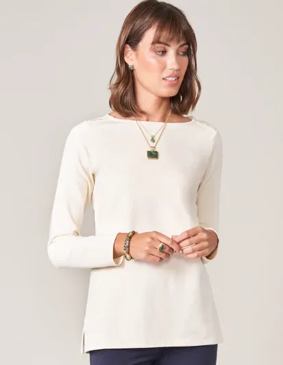 Spartina 449 Brooke Knit Top Buttercream