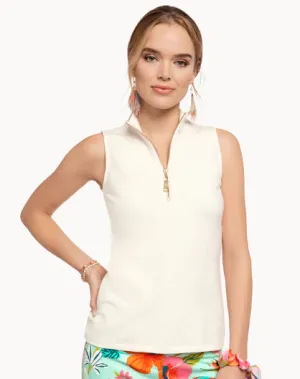 Spartina 449 Serena Half-Zip Top - Pearl White