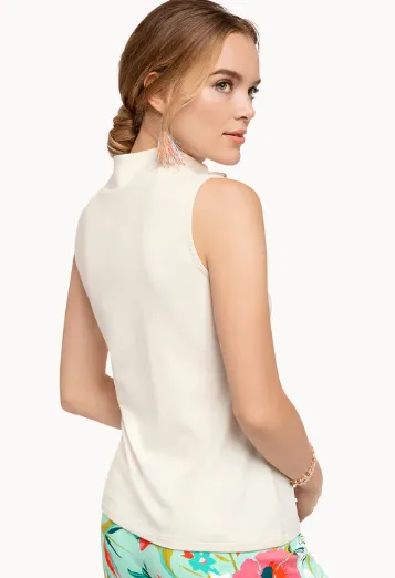 Spartina 449 Serena Half-Zip Top - Pearl White