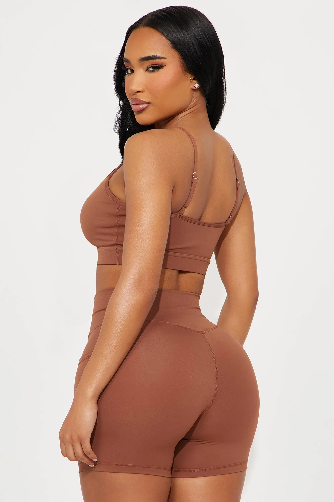 Stay Alert Active Short Set - Mocha