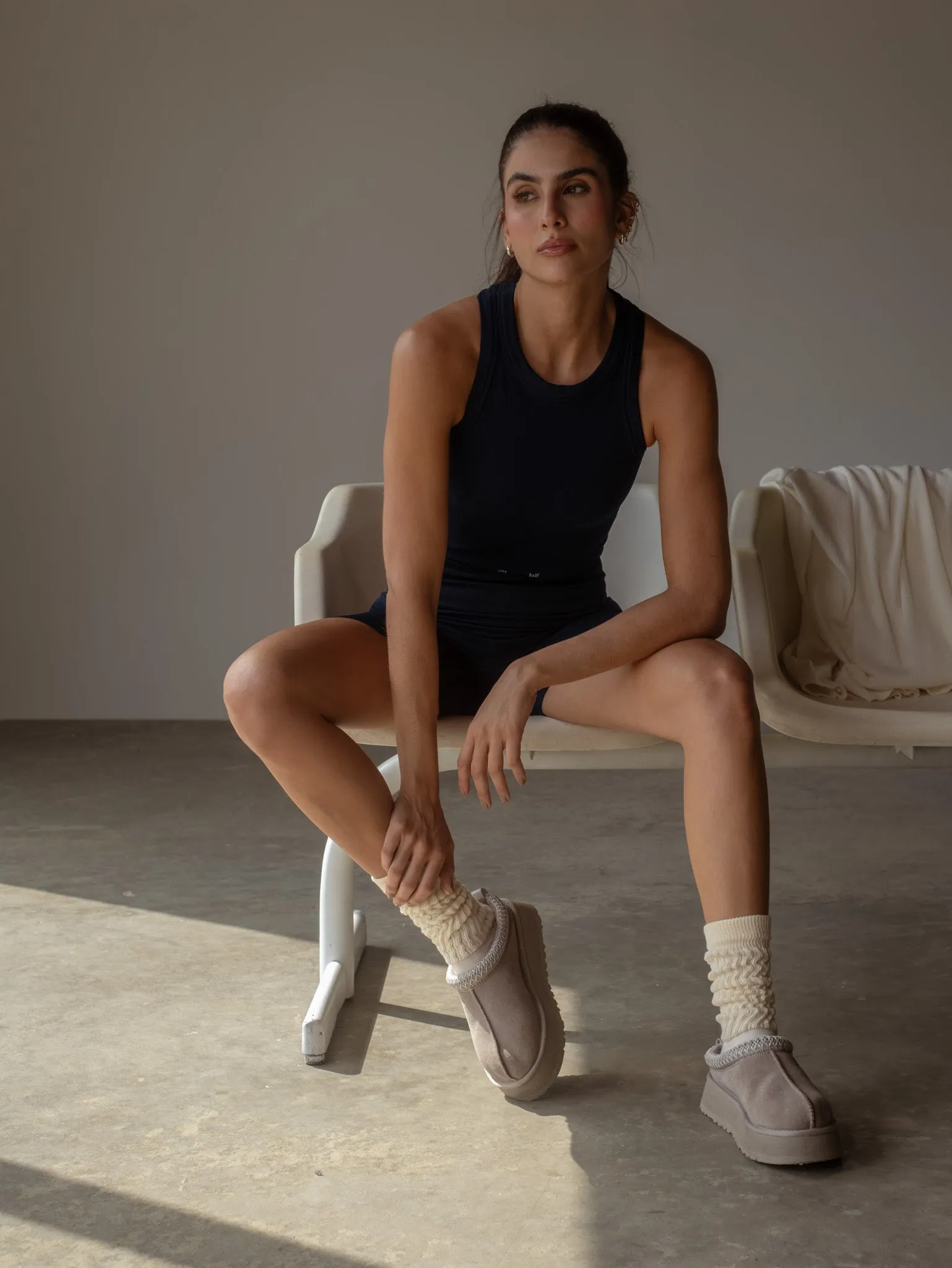 STRETCH SEAMLESS TANK  - CORE BLUE