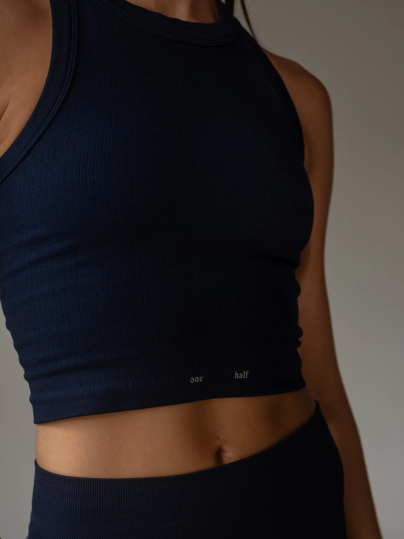 STRETCH SEAMLESS TANK  - CORE BLUE