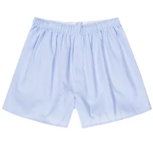 Sunspel Boxer Short Micro Gingham Light Blue
