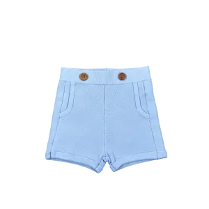 Sweet Threads Light Blue Ace Knit Shorts