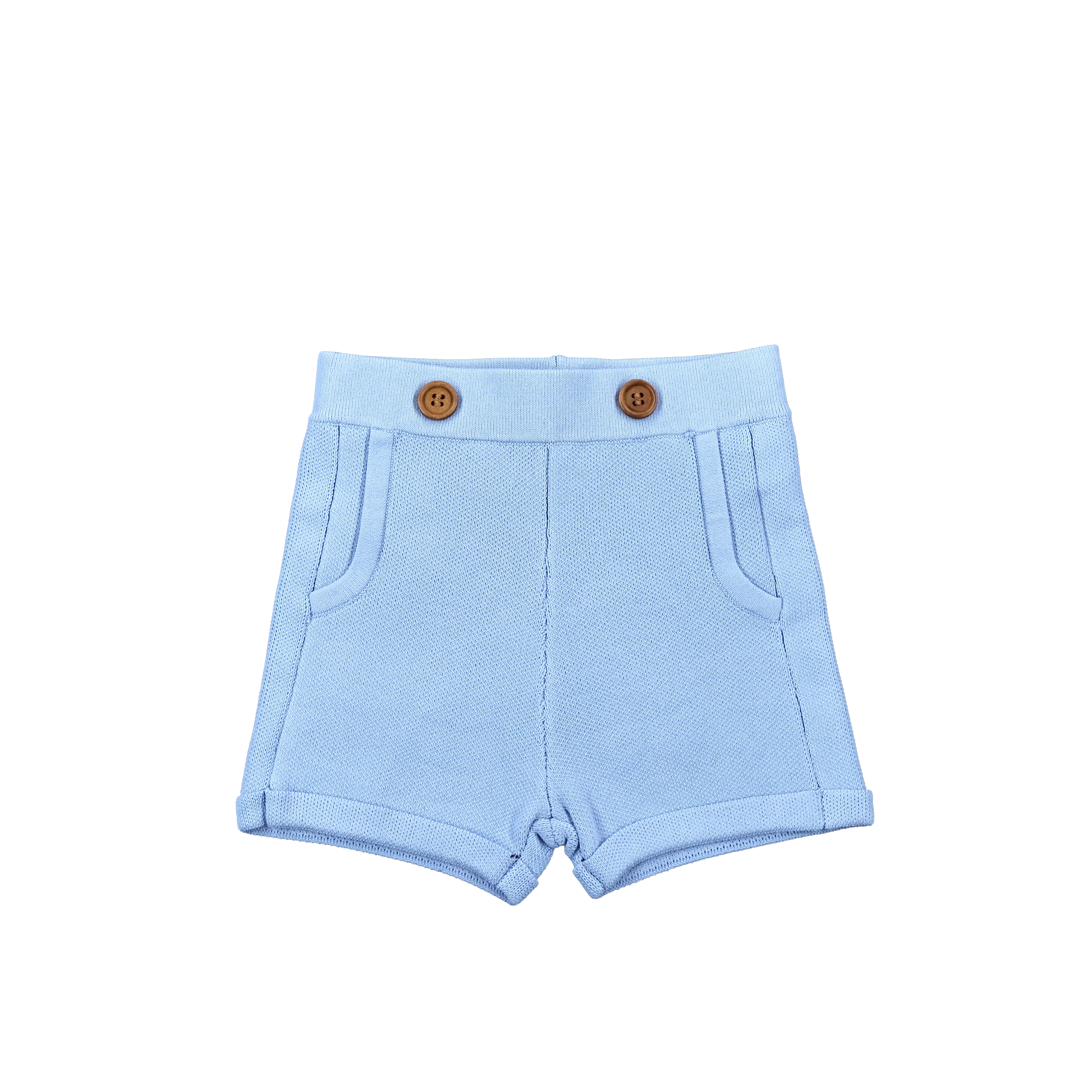 Sweet Threads Light Blue Ace Knit Shorts