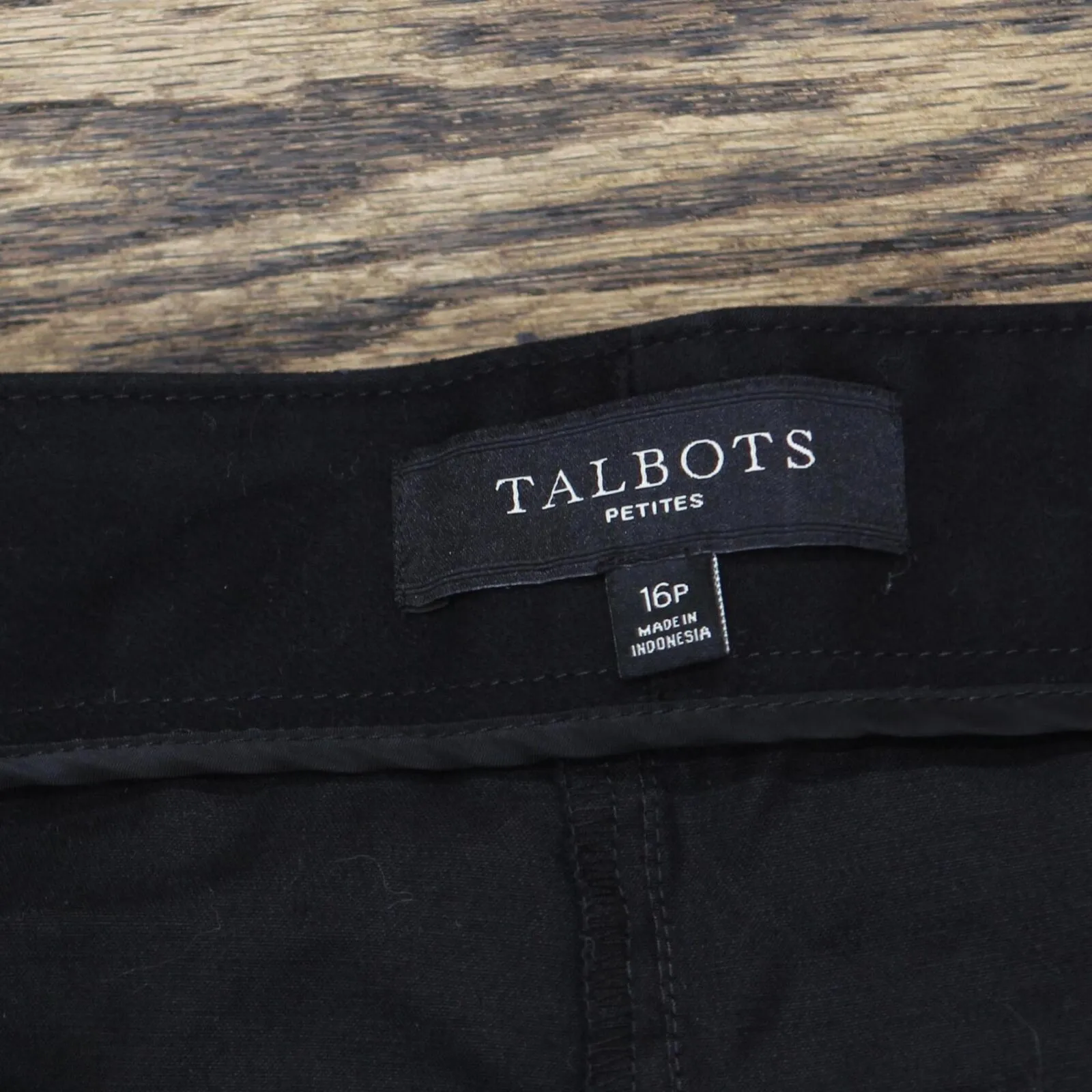 Talbots Womens Petite Soft Touch Signature Dress Pants 166f50c1609c32 Black 16P