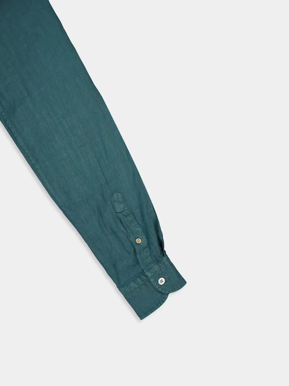 Teal Linen Shirt