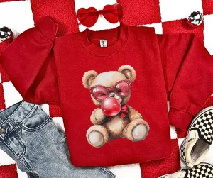 Teddy Bear Bubble Red Tee or Sweatshirt