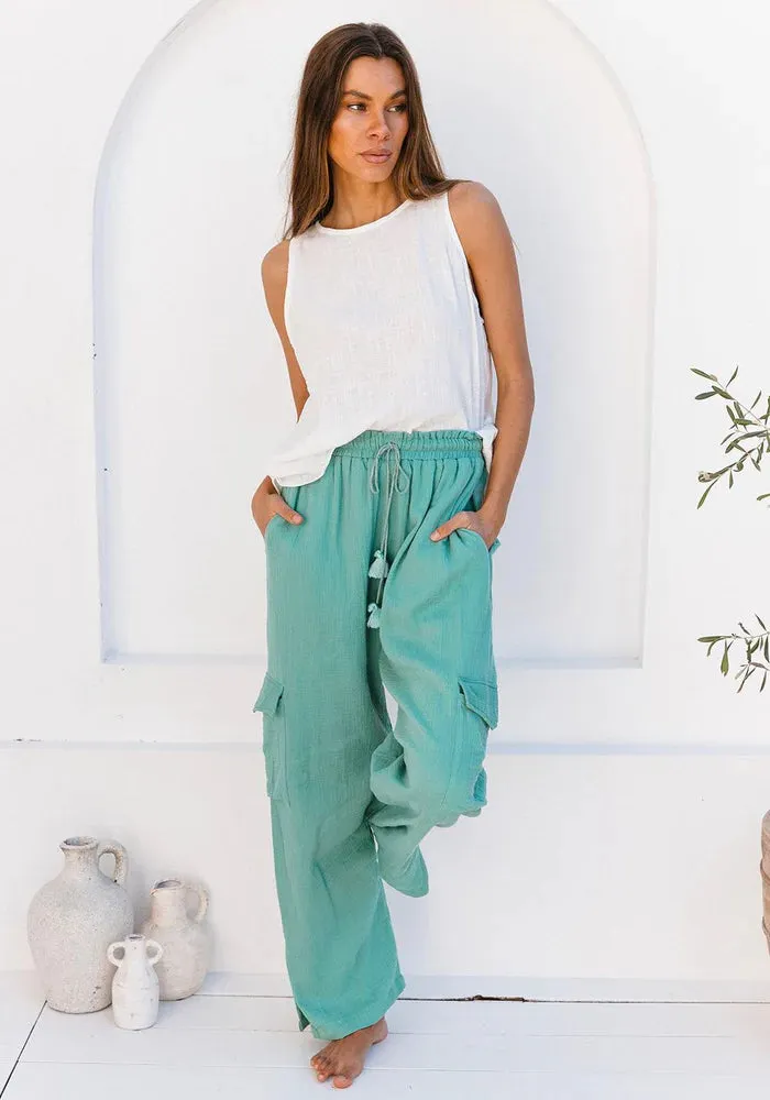 The Cove Cargo Pant Sea Green