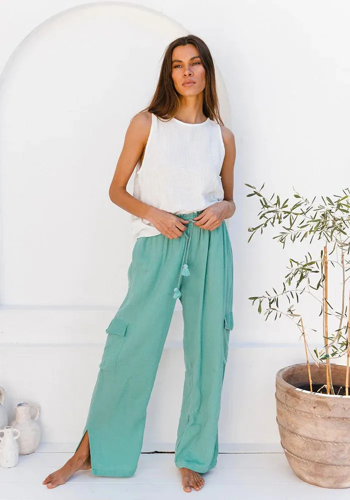 The Cove Cargo Pant Sea Green