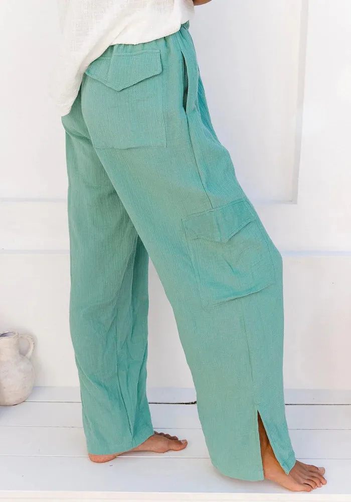 The Cove Cargo Pant Sea Green