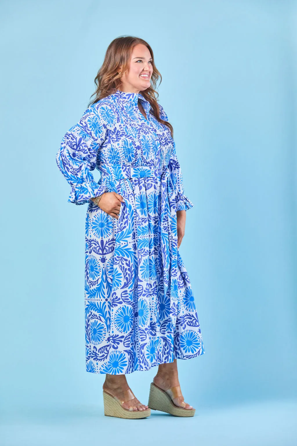 The Every Body Dress in Navy Jardin