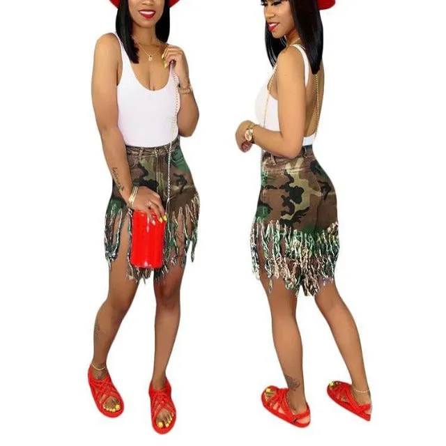Tonia Teased Tassel Shorts