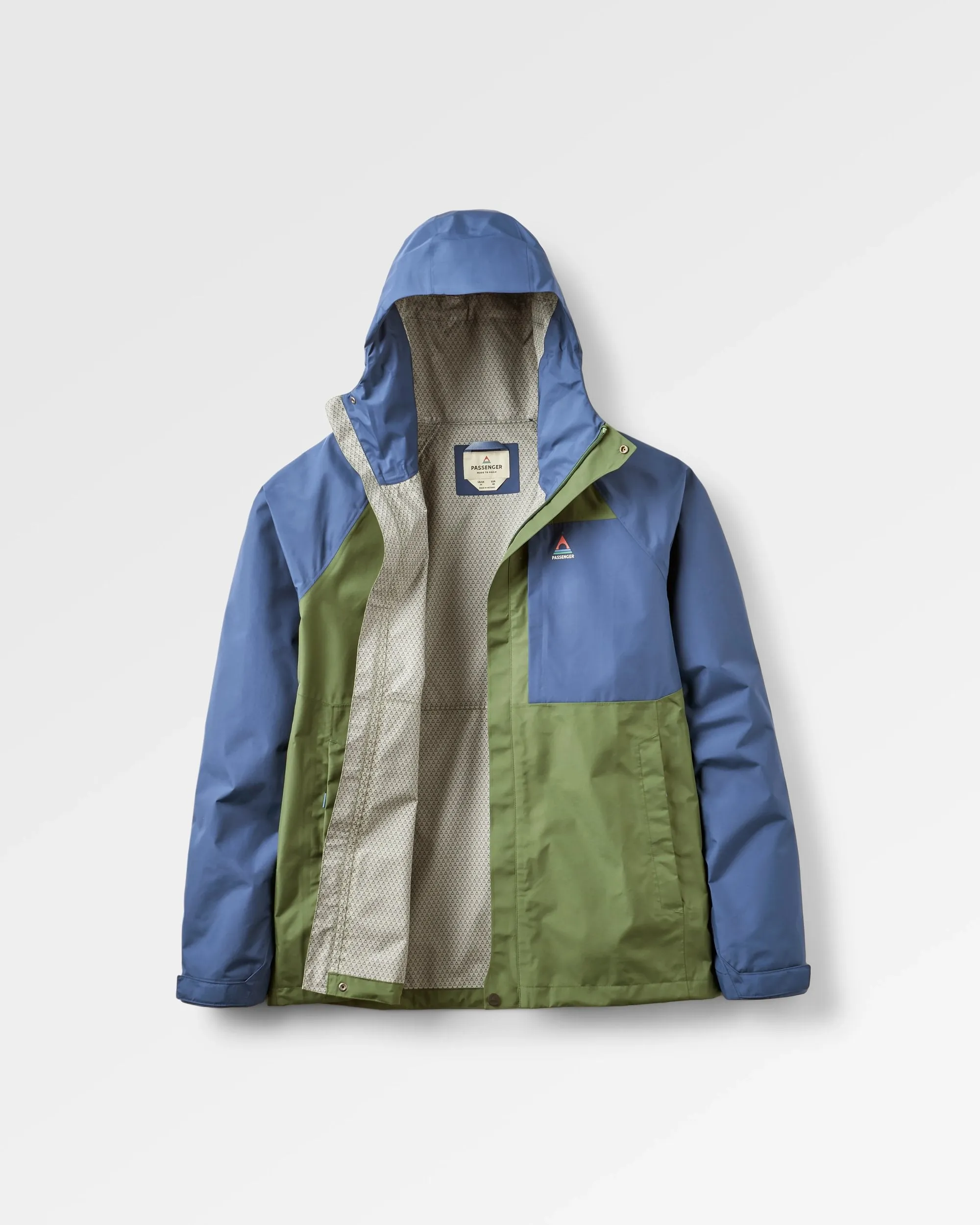 Trailscape Men's Recycled Waterproof Jacket - Dark Denim/Wild Green