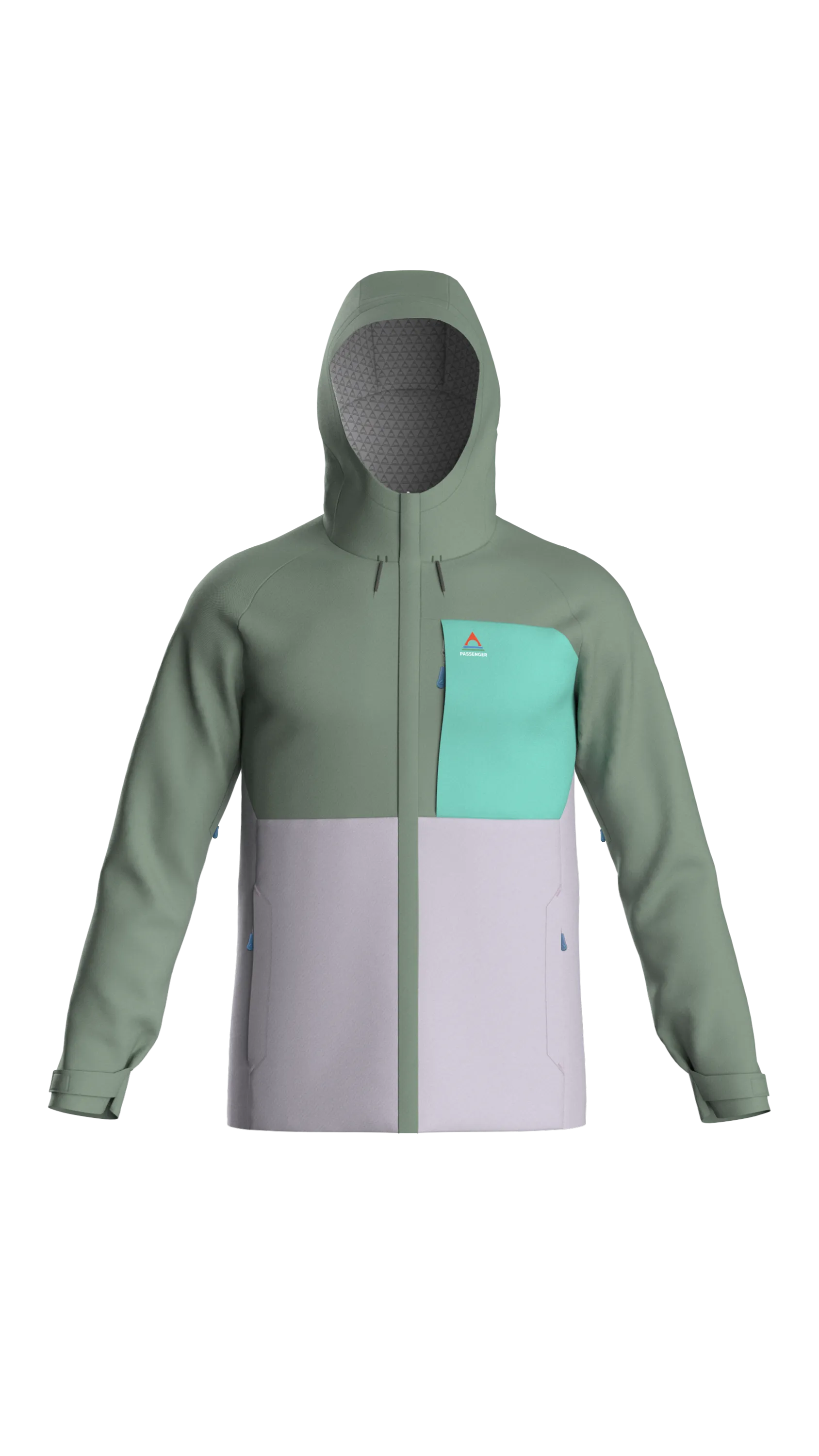Trailscape Women's Recycled Waterproof Jacket - Pistachio/Lilac Mist/Aqua