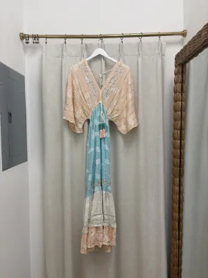 Tri Color Boho Maxi Dress