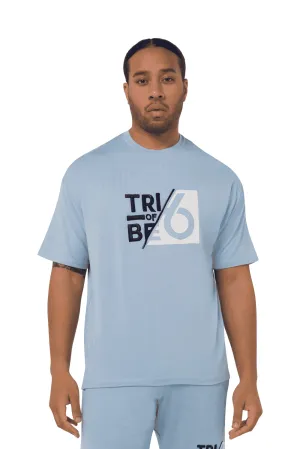 TRIBE OF 6 ASHTON BAMBOO SHORT SLEEVE TEE WITH EMBROIDERY & RUBBER PRINT