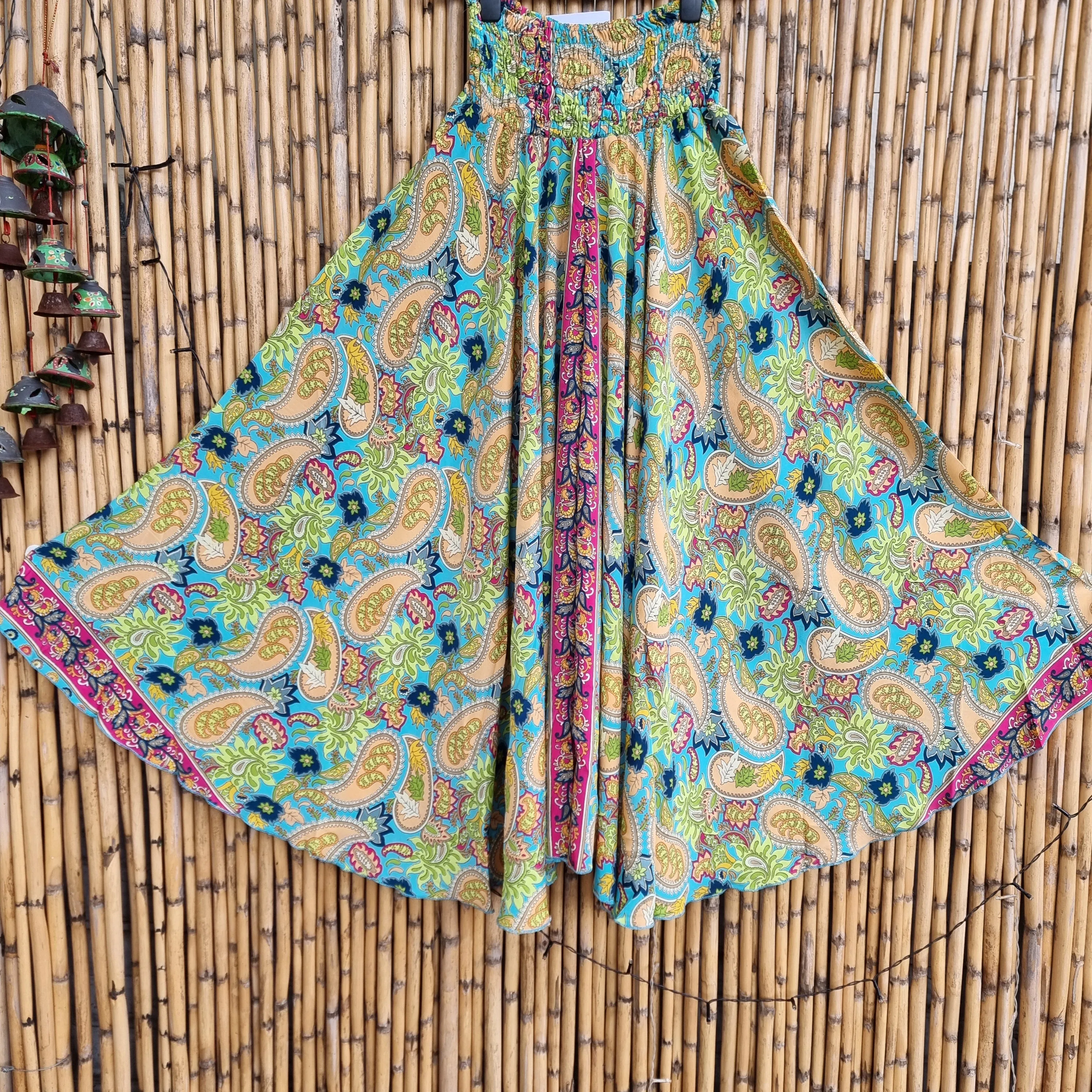 TropiGlow Silk Umbrella Pants