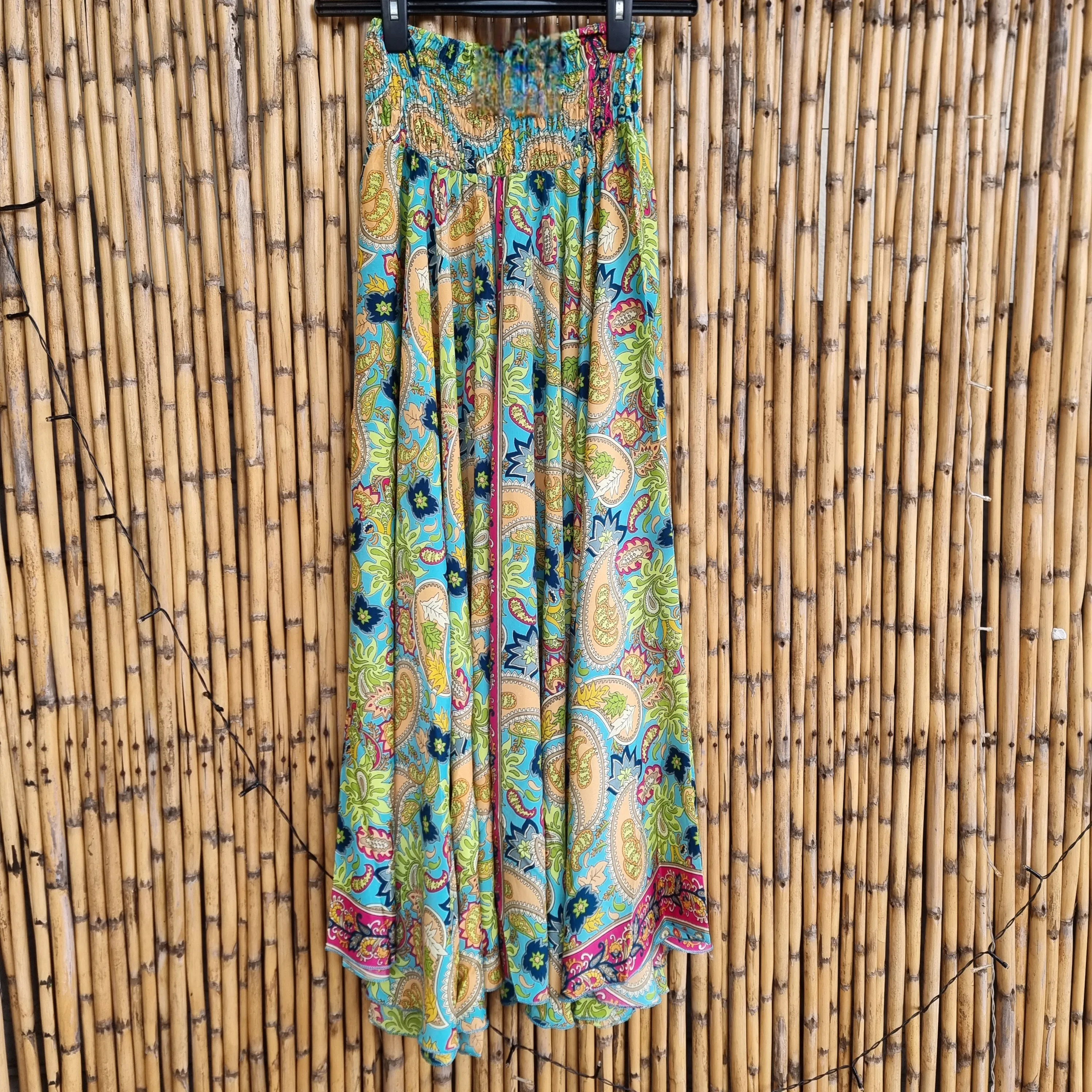 TropiGlow Silk Umbrella Pants