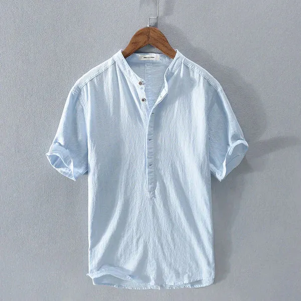 Tyler Summer Shirt: Cotton and Linen
