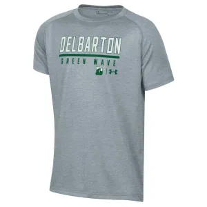 UA Youth Tech Green Line S/S Tee - True Gray Heather