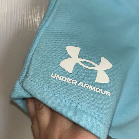 Under Armour Baby Blue Cotton Blend Loose Elastic PullOn Shorts w/ Drawstring-XL