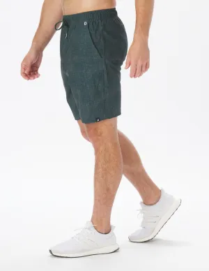 Versatility Short: Forest Grid Print