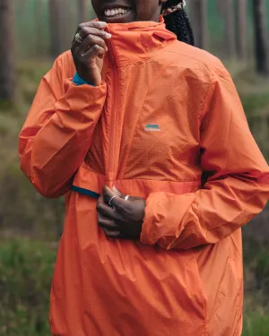Viento Recycled Windshell Anorak - Ember Orange