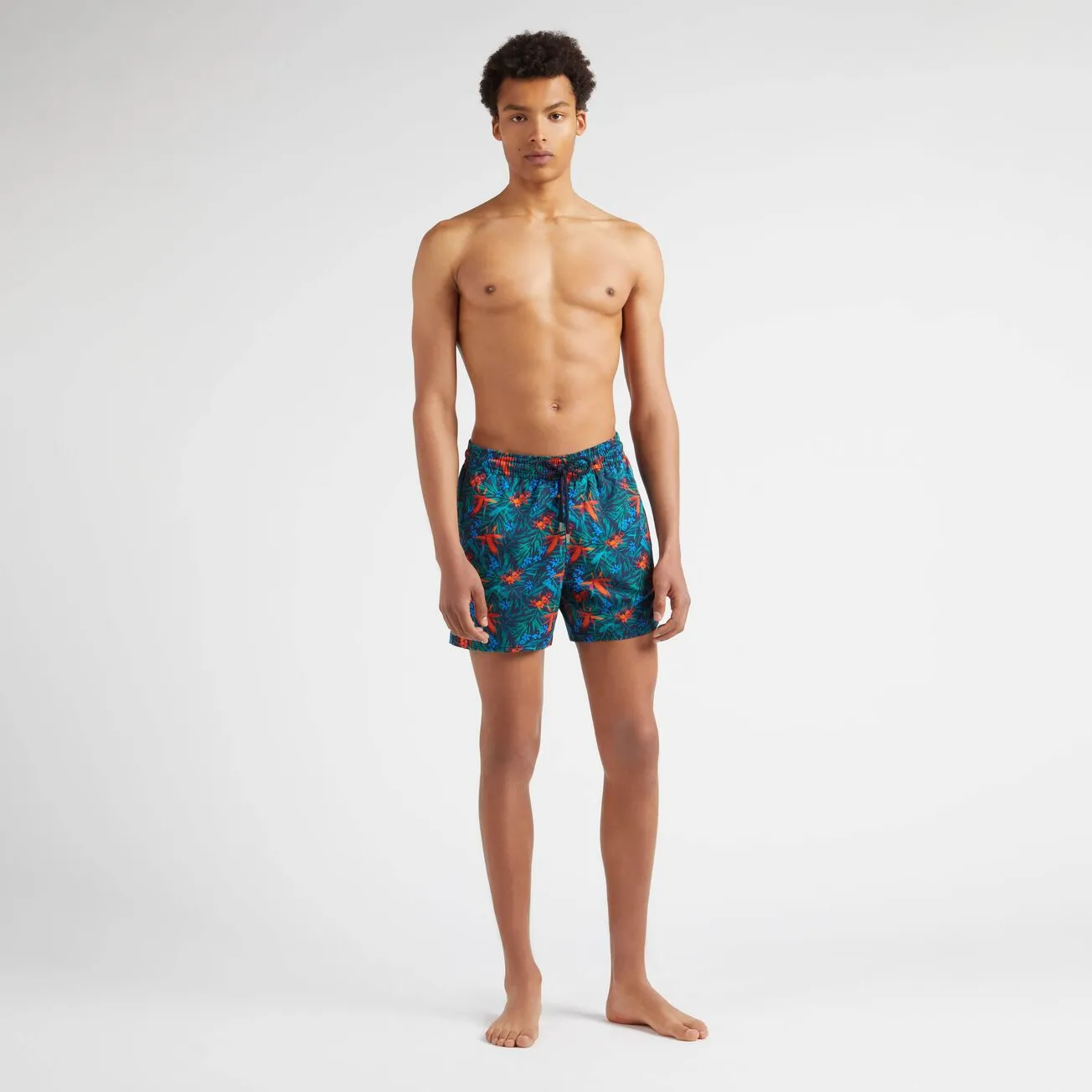 VILEBREQUIN Men Stretch Short Swim Shorts Tropical Flowers