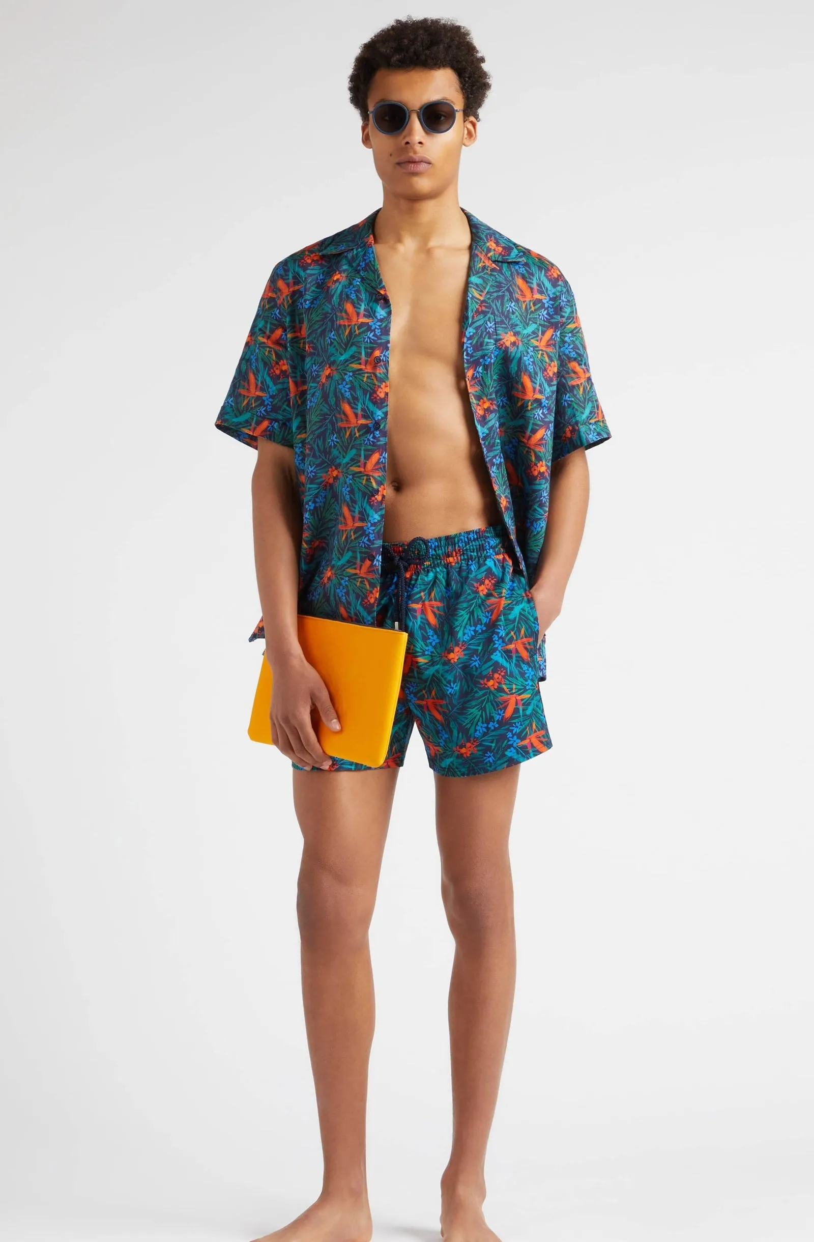 VILEBREQUIN Men Stretch Short Swim Shorts Tropical Flowers