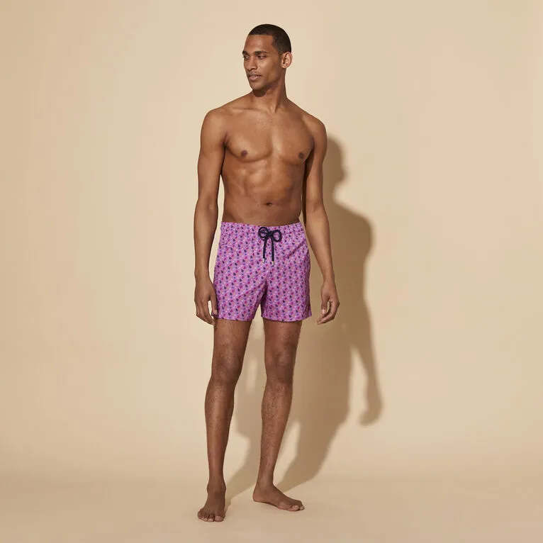 VILEBREQUIN Men Stretch Swim Shorts Micro Ronde Des Tortues Rainbow