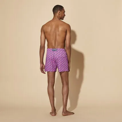 VILEBREQUIN Men Stretch Swim Shorts Micro Ronde Des Tortues Rainbow