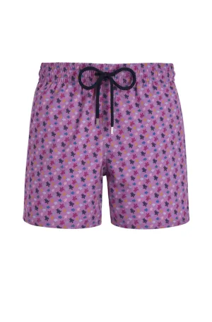 VILEBREQUIN Men Stretch Swim Shorts Micro Ronde Des Tortues Rainbow