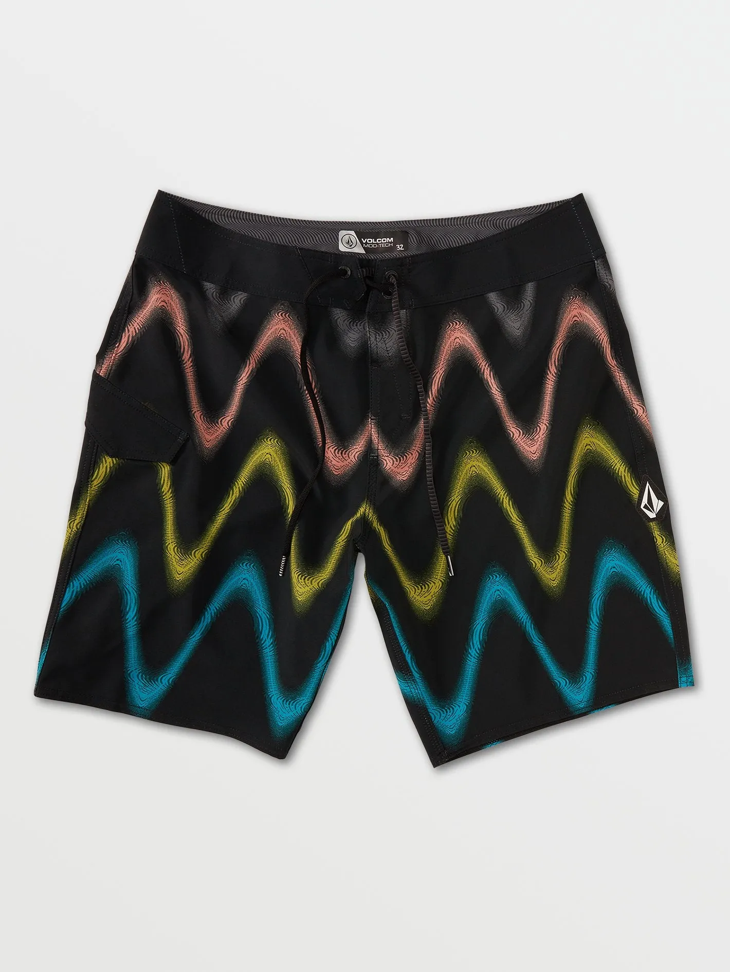 Volcom Mens Misprint Stripe Mod Trunks