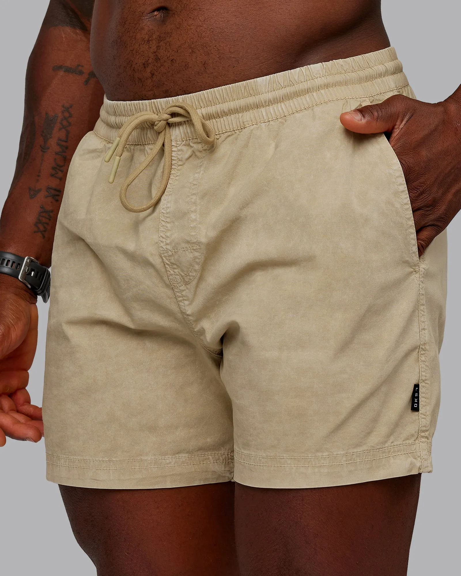 Washed Daily 5" Shorts - Pale Khaki