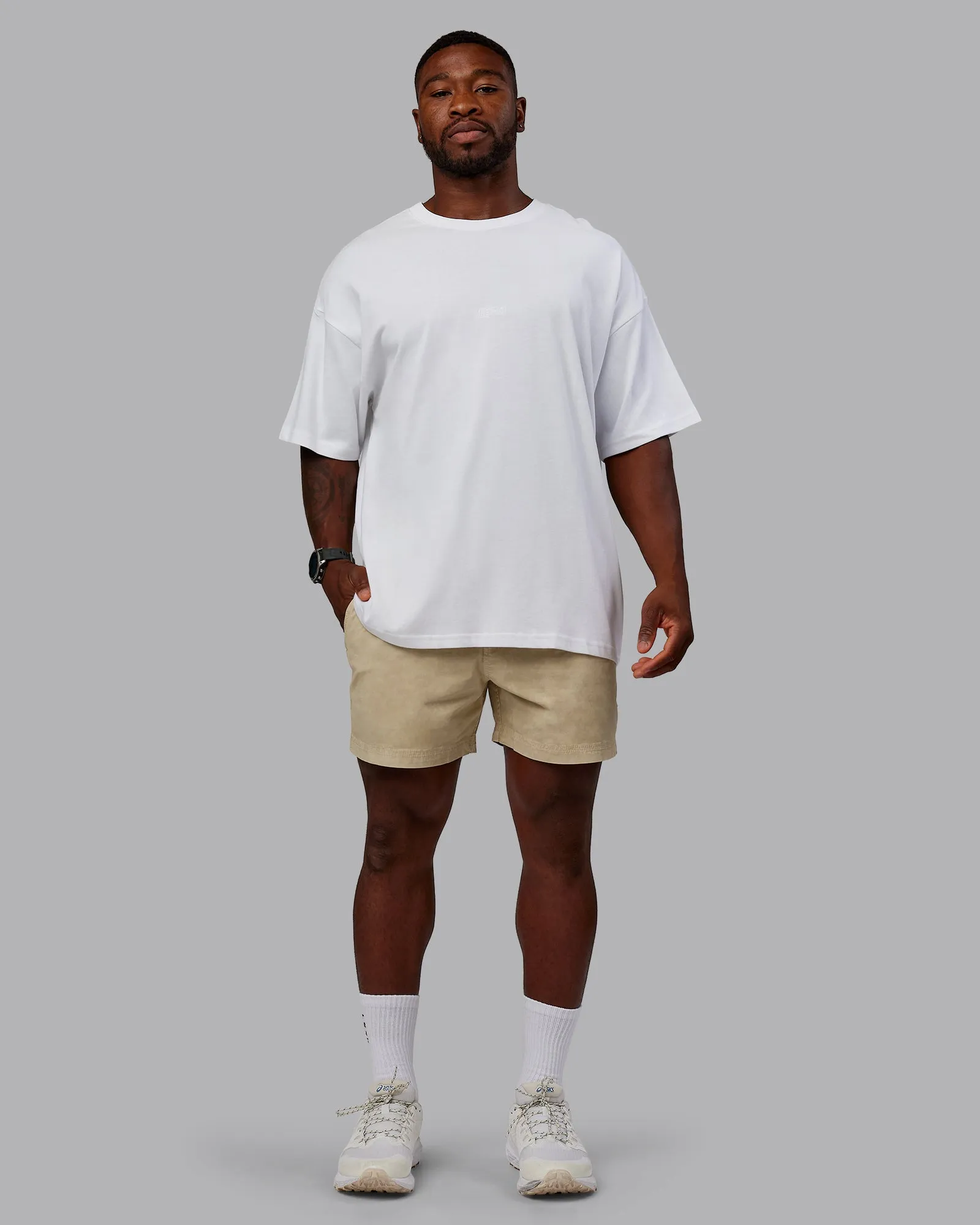 Washed Daily 5" Shorts - Pale Khaki
