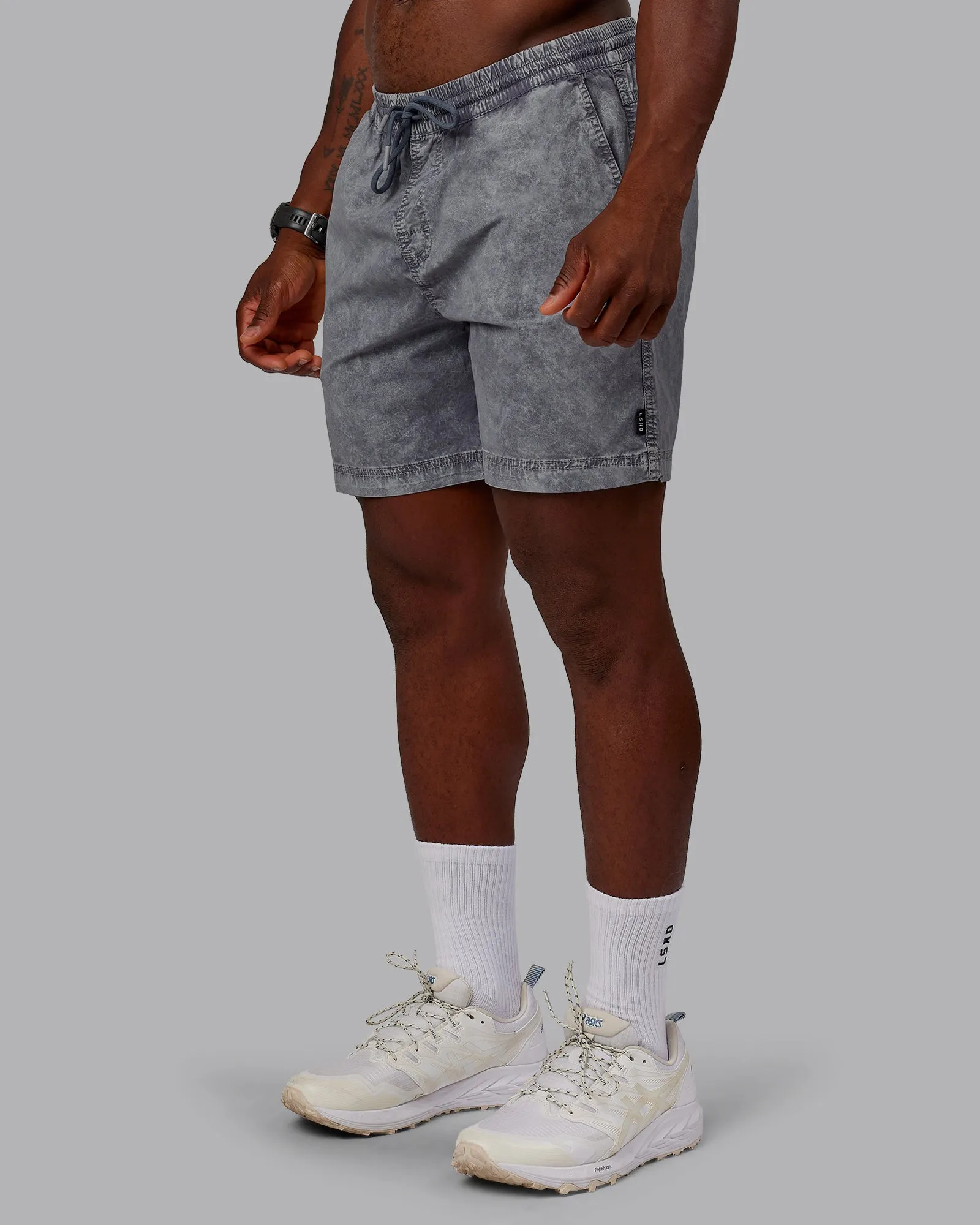 Washed Daily 7" Shorts - Circular Grey
