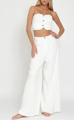 White Party Crop Strapless Tube Vest *Restocked