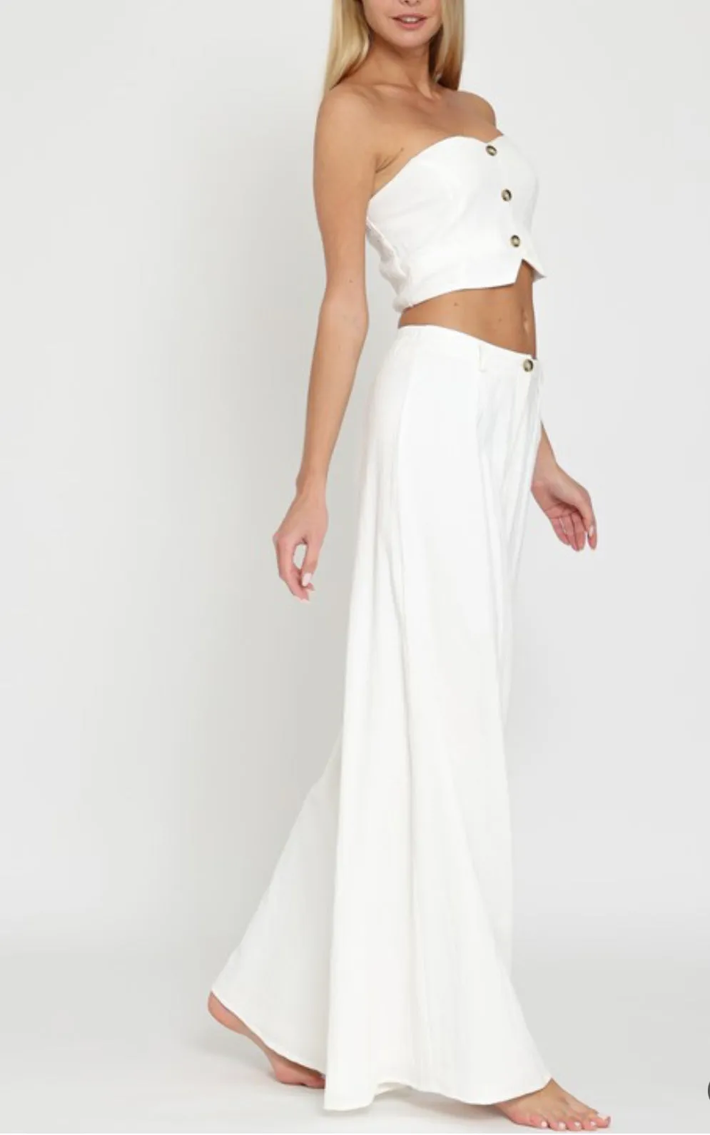 White Party Crop Strapless Tube Vest *Restocked