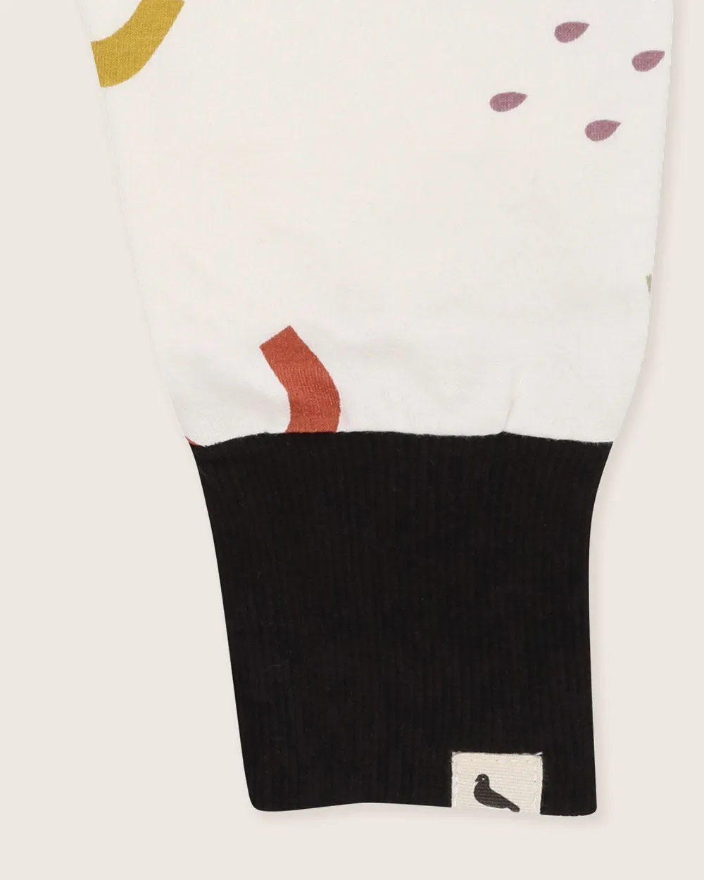 White Silhouette Print Joggers