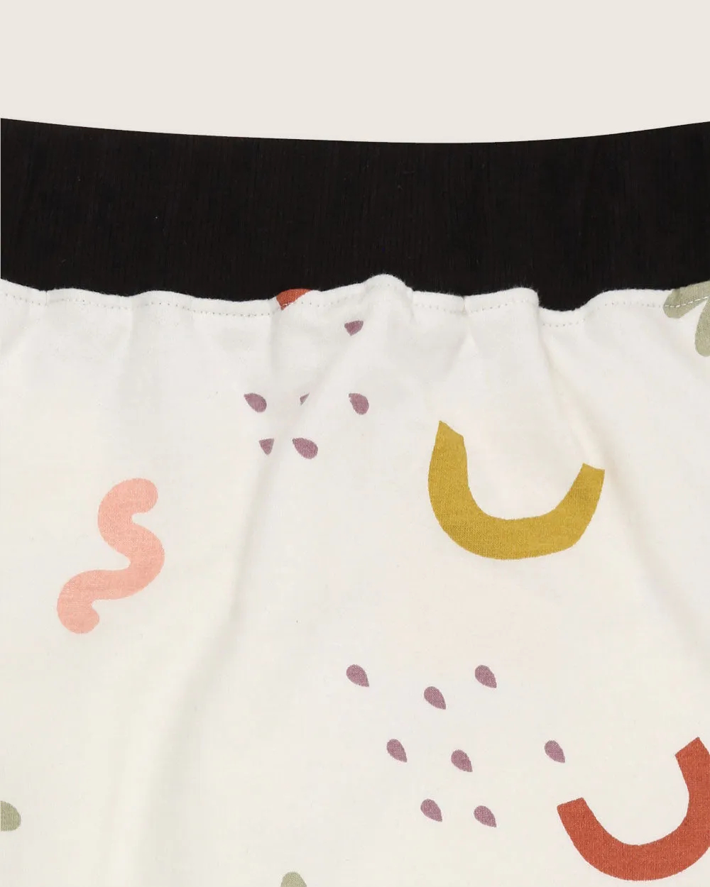 White Silhouette Print Joggers
