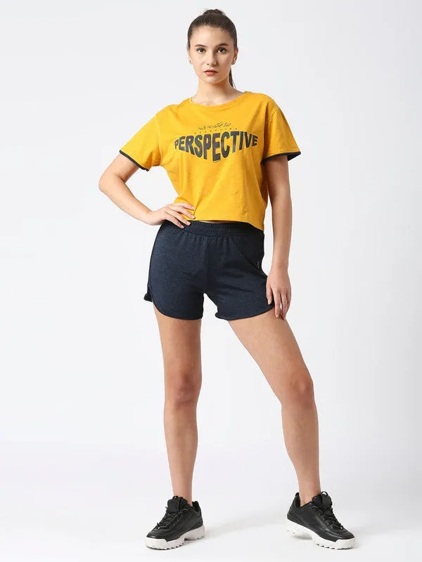 Women Blue Solid Shorts- FOXY SHORTS - SL-BL