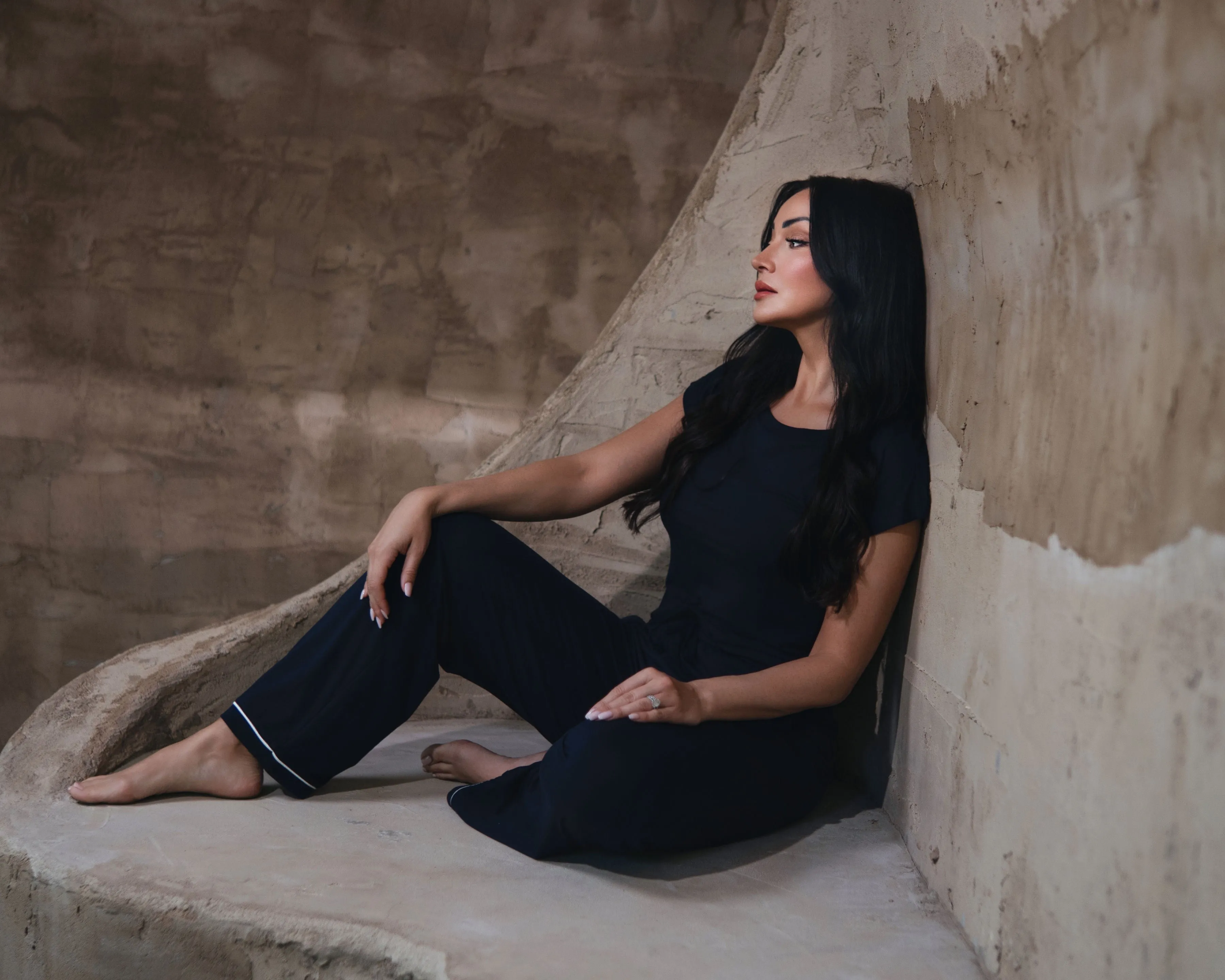 Women's Bamboo Short-Sleeve Tee   Pant Set