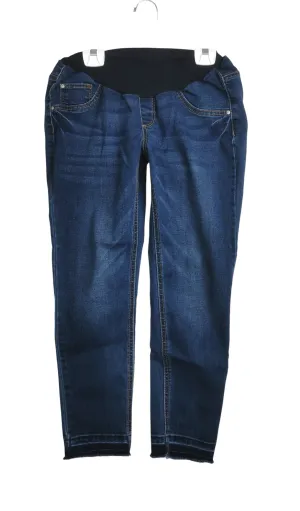 WOMENS SIZE MEDIUM - JESSICA SIMPSON MATERNITY, Cropped Skinny Jeans, Full Belly Panel EUC B11