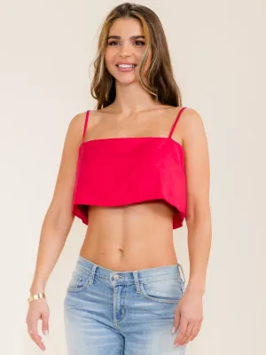 WOMEN'S SLEEVELESS CROP TANK TOP