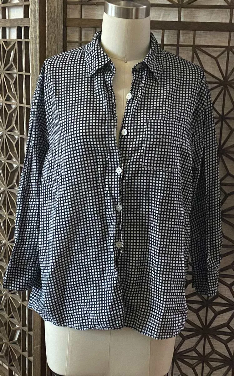 Workshirt in Block Print Check