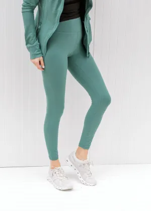 X Teal Two Line Yoga Leggings